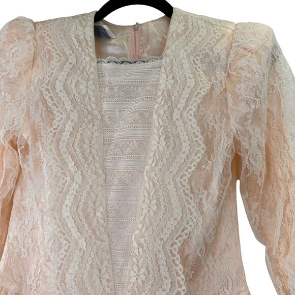 Gunne Sax by Jessica McClintock Vintage Lace Dress - Picture 2 of 10